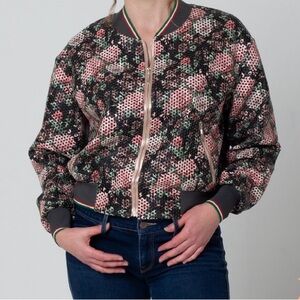 Clover Canyon Multicolor Geometric Bomber Jacket